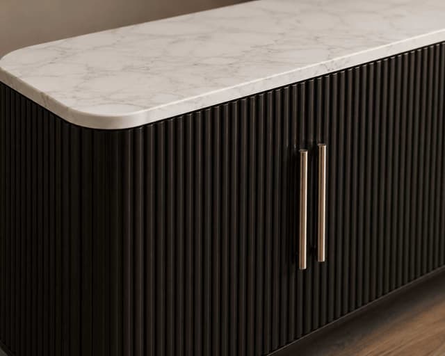 Monaco Black & Gold 4-Door Cabinet — photo 2