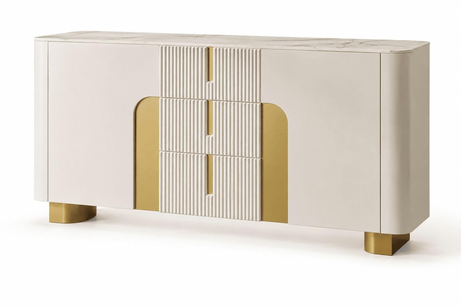 Camille Cream & Gold Sideboard