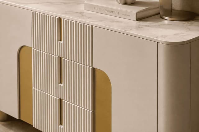 Camille Cream & Gold Sideboard — photo 3