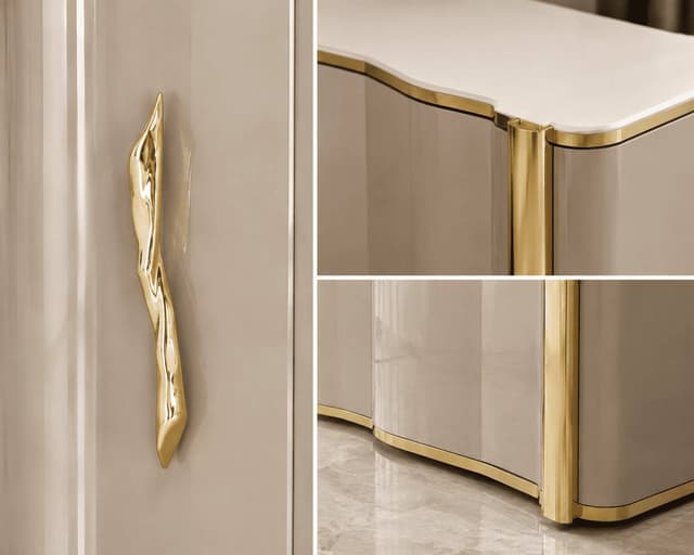 Aurelia Champagne 4-Door Cabinet — photo 2