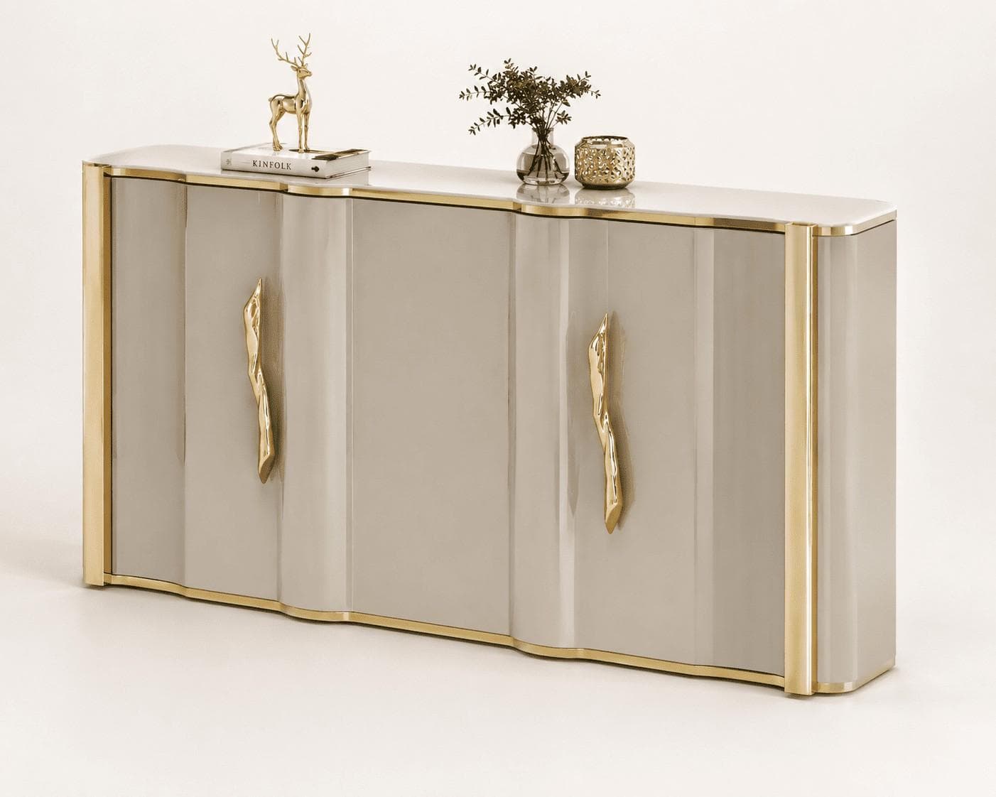 Aurelia Champagne 4-Door Cabinet