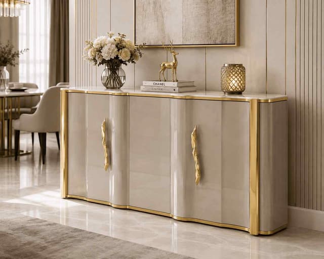 Aurelia Champagne 4-Door Cabinet — photo 4
