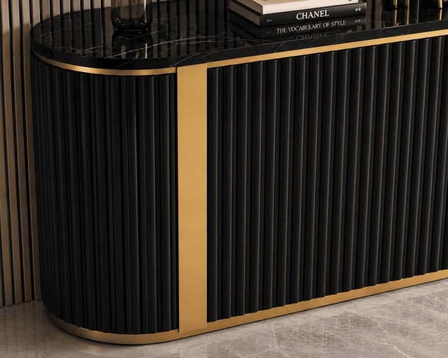 Noir Arc Black & Gold Sideboard — photo 3
