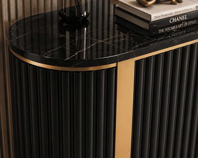 Noir Arc Black & Gold Sideboard — photo 2