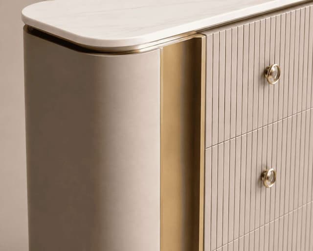 Sienna Cream 3-Drawer Sideboard — photo 2