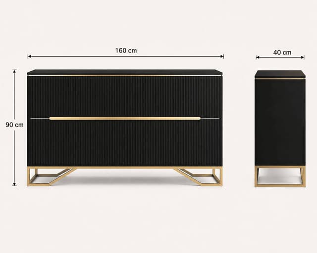 Milano Charcoal 4-Door Cabinet — photo 1
