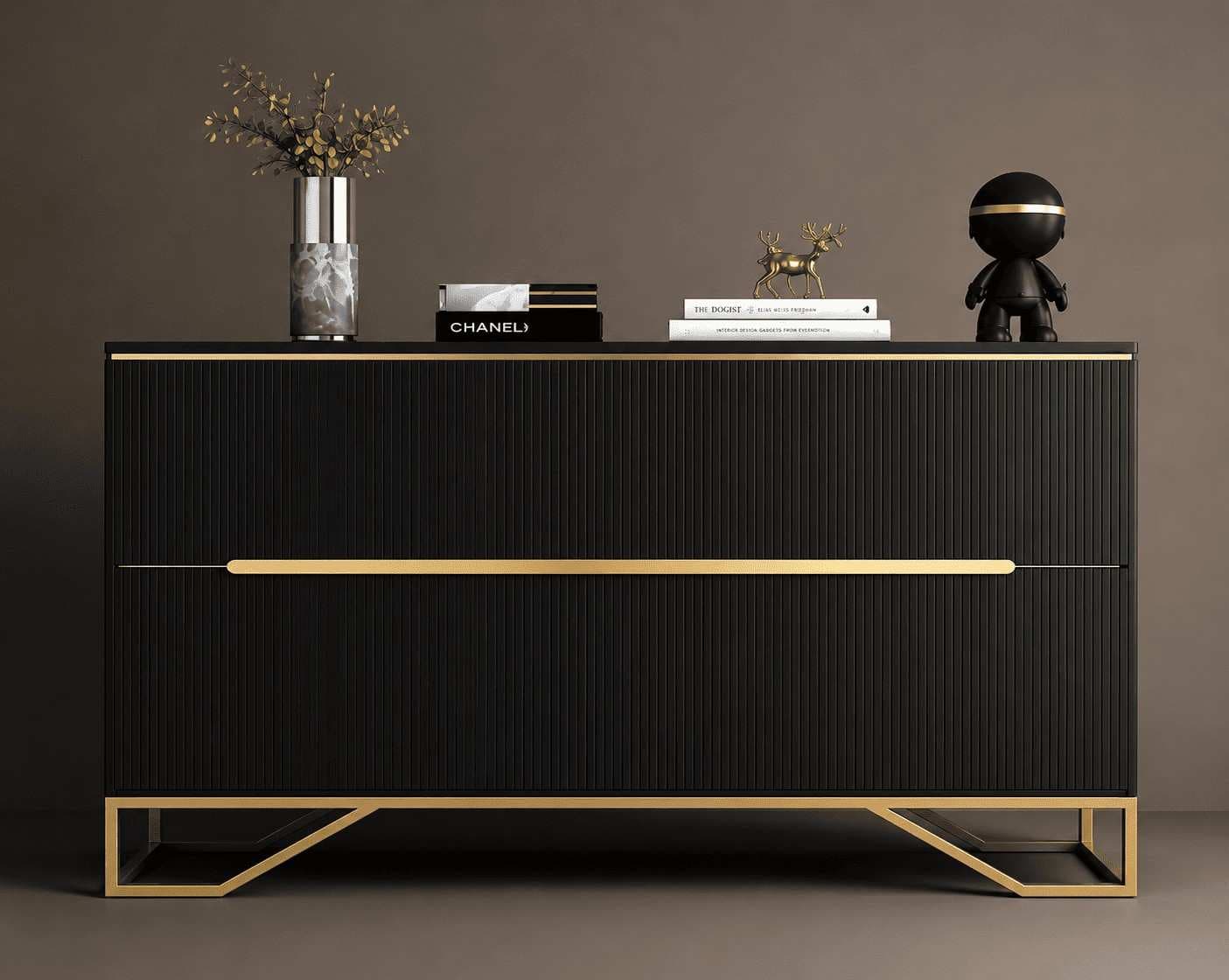 Milano Charcoal 4-Door Cabinet