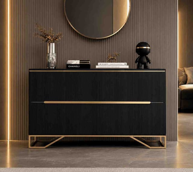 Milano Charcoal 4-Door Cabinet — photo 4