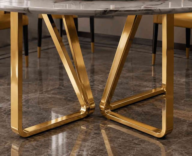 Verona Marble Turntable Dining Table — photo 2