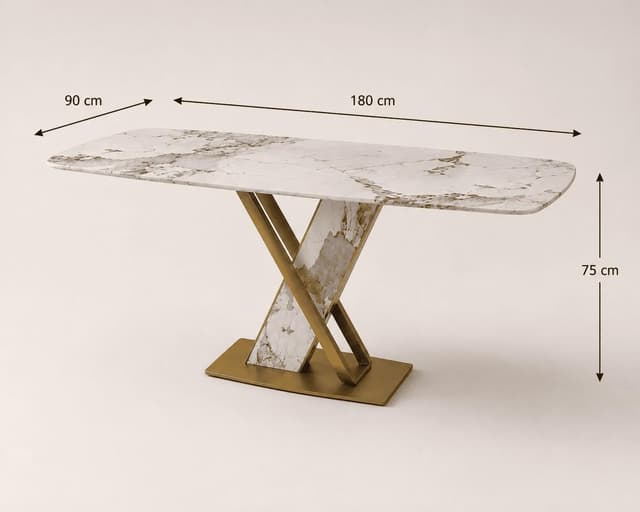 Pandora Cross-Base Dining Table — photo 1