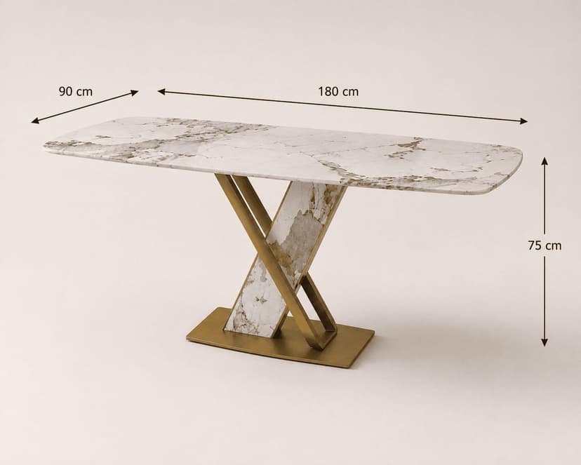 Pandora Cross-Base Dining Table