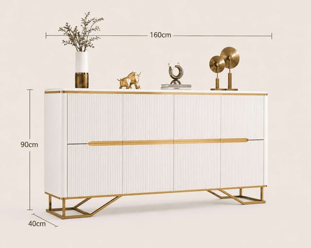 Luna Cream 4-Door Cabinet — photo 1
