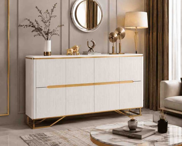 Luna Cream 4-Door Cabinet — photo 3