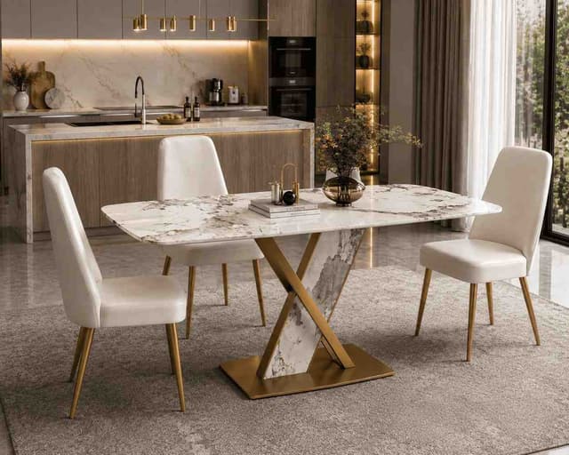 Pandora Cross-Base Dining Table — photo 4