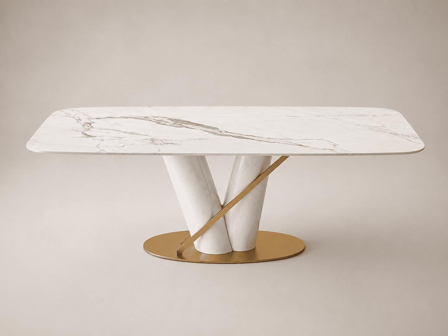 Italia Cylindrical-Base Dining Table