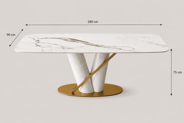 Italia Cylindrical-Base Dining Table — photo 2