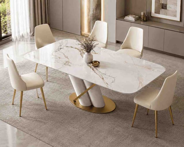 Italia Cylindrical-Base Dining Table — photo 3