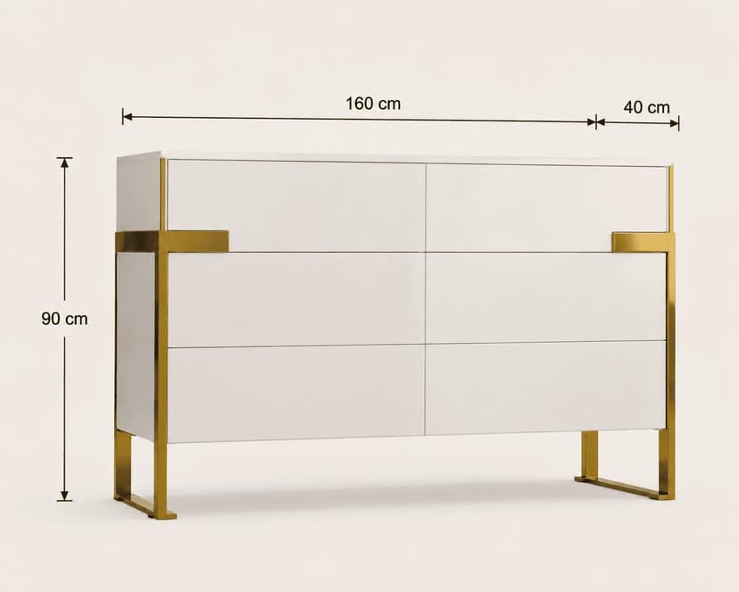 Bianca 6-Drawer Storage Cabinet
