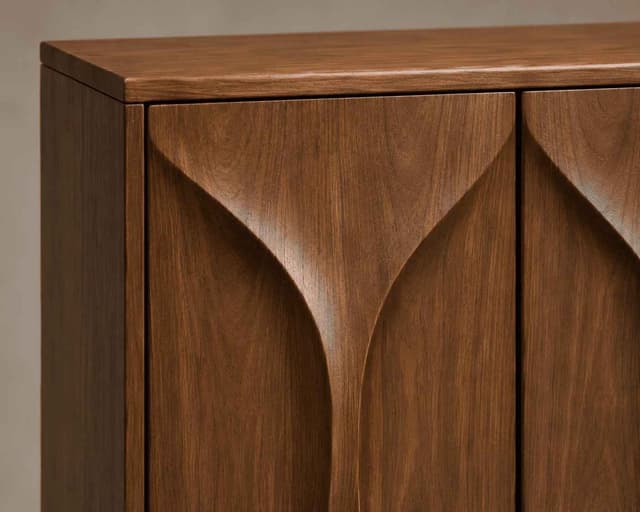 Vela Walnut Wave-Front Cabinet — photo 3