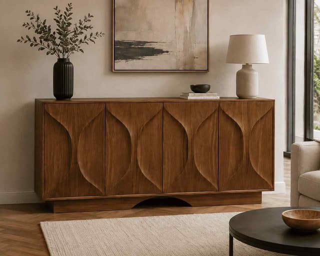 Vela Walnut Wave-Front Cabinet — photo 4
