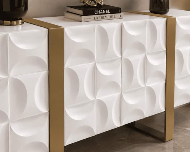 Sculptura White 3D Relief Cabinet — photo 2