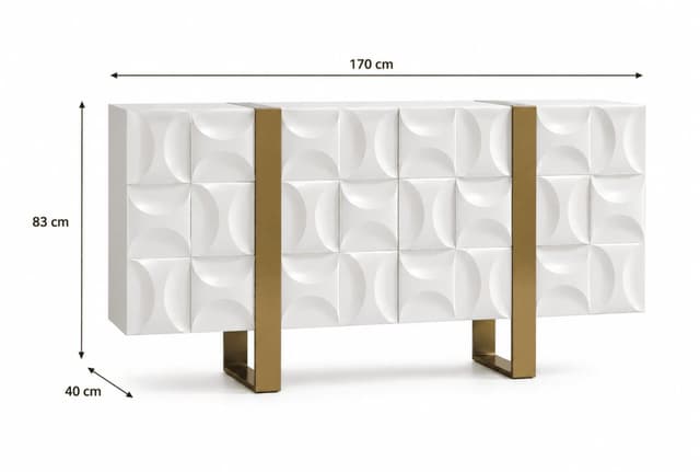 Sculptura White 3D Relief Cabinet — photo 3
