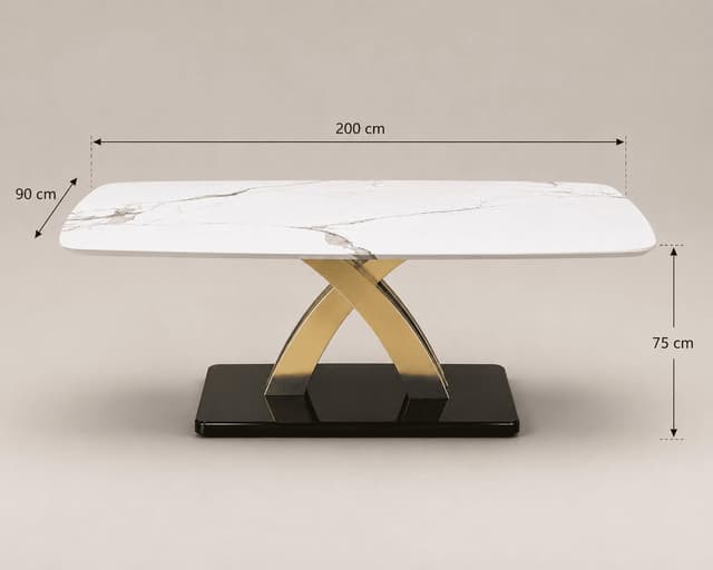 Alpine X-Base Slate Dining Table — photo 1