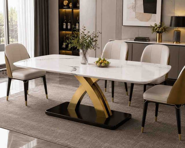 Alpine X-Base Slate Dining Table — photo 3