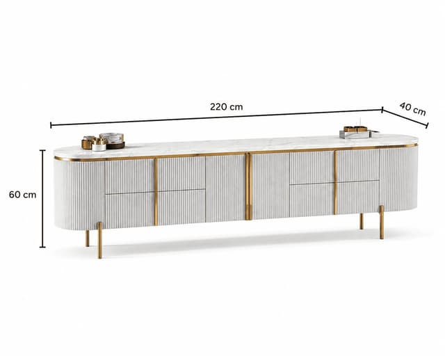 Elara Curved Luxury TV Cabinet — photo 2