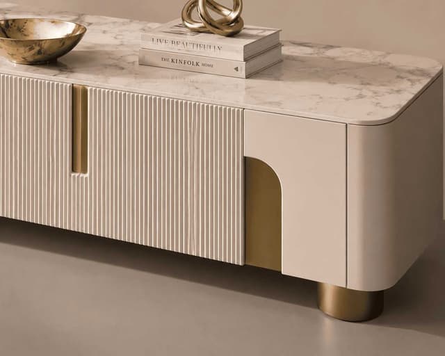 Serena Curved Cream TV Cabinet — photo 3