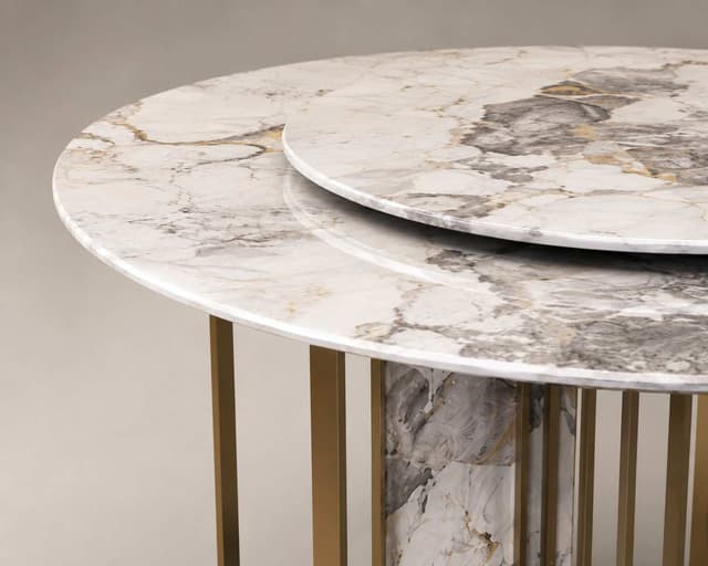 Pandora Round Turntable Dining Table — photo 2