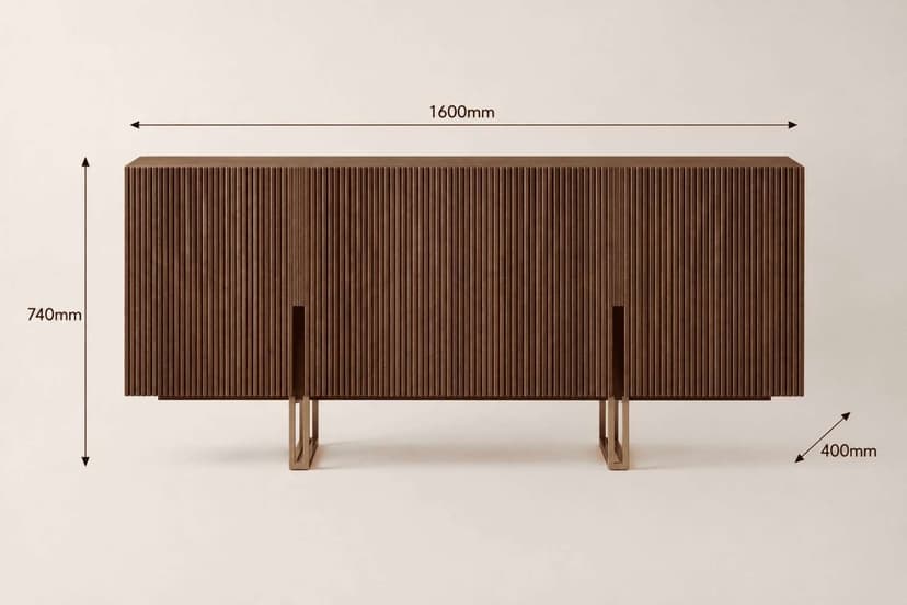 Arden Walnut 4-Door Sideboard