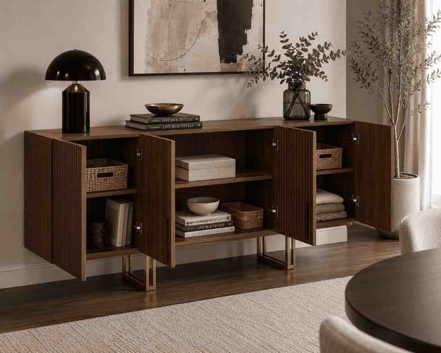 Arden Walnut 4-Door Sideboard — photo 4