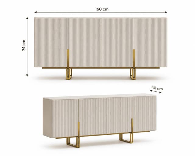 Luna Cream 4-Door Sideboard — photo 1