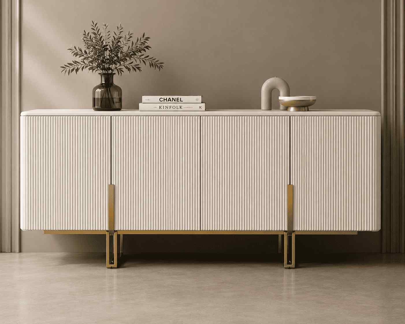 Luna Cream 4-Door Sideboard