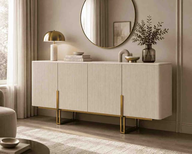 Luna Cream 4-Door Sideboard — photo 4