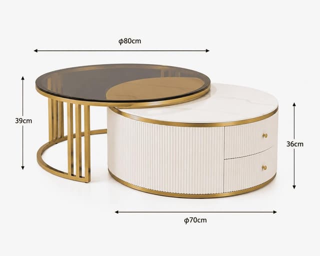 Celeste Round Coffee Table Set — photo 1