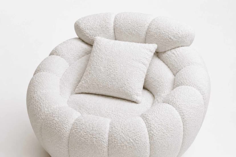 Luna Plush Swivel Armchair