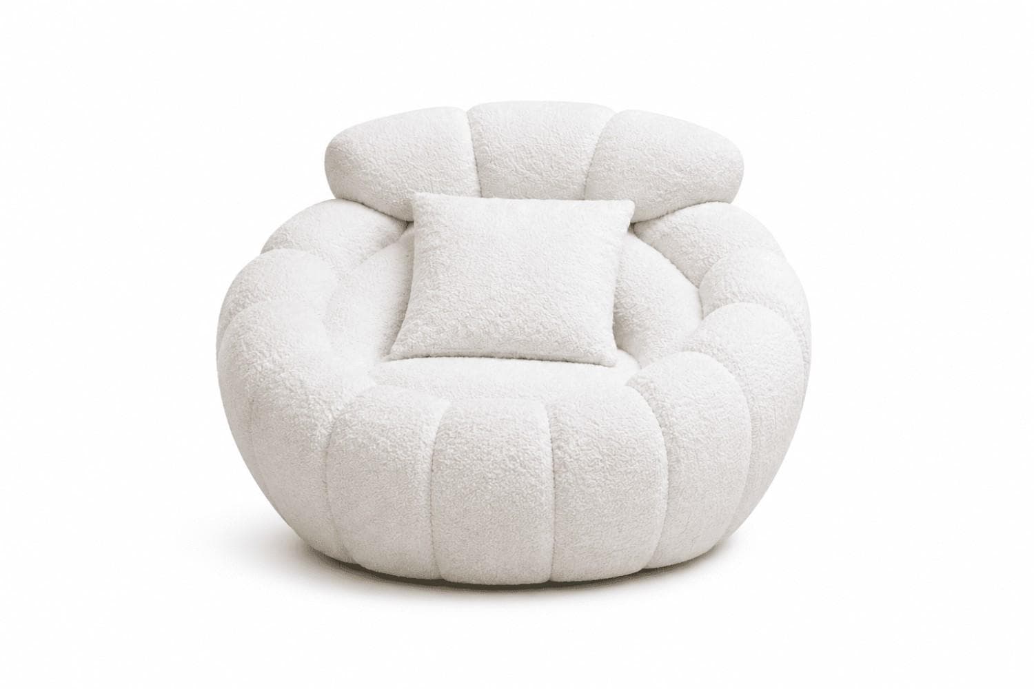 Luna Plush Swivel Armchair
