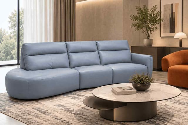 Verona Leather Sectional Sofa — photo 4