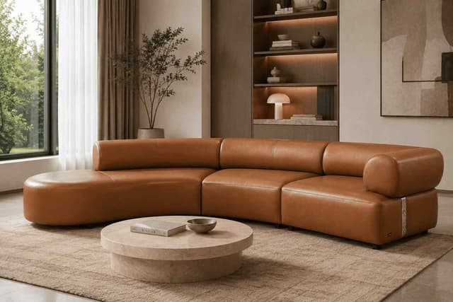 Grande Luxe 3-Seater Leather Sofa — photo 5