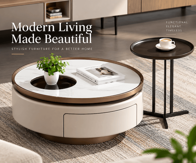 Nova Round Coffee Table Set — photo 2