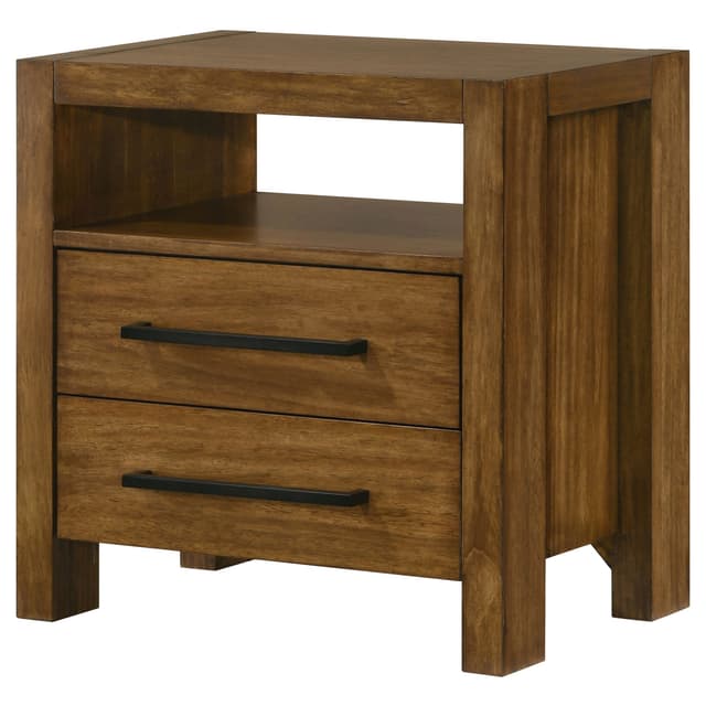 Adderley 2-drawer Nightstand Bedside Table Warm Brown — photo 4