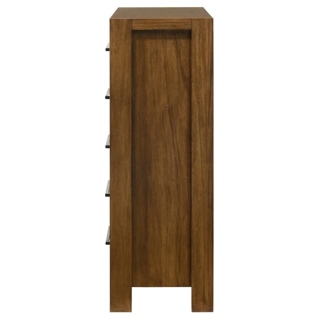 Adderley 5-drawer Bedroom Chest of Drawers Warm Brown — photo 5