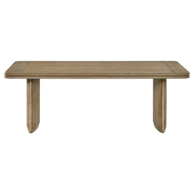 Adina Rectangular Wood Coffee Table Distressed Light Brown — photo 3