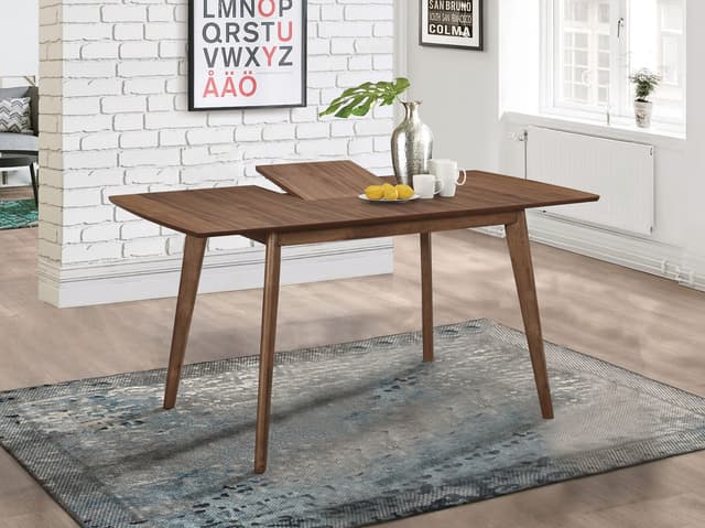 Alfredo 63-inch Extension Leaf Dining Table Natural Walnut — photo 2