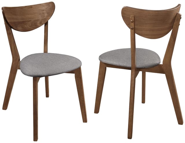 Alfredo Dining Side Chair Grey and Natural Walnut (Set of 2) — photo 1