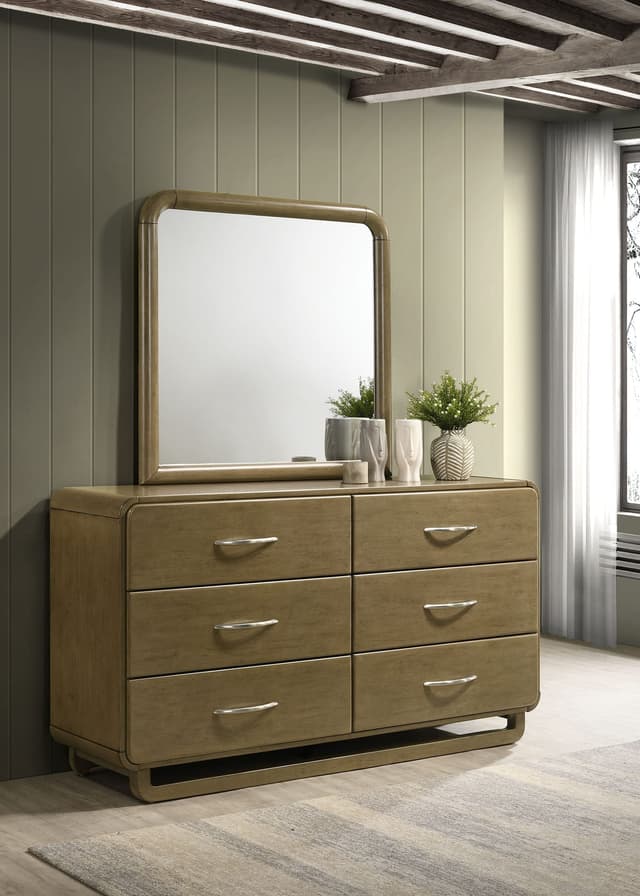 Amsbury 6-drawer Dresser and Mirror Nutmeg — photo 2