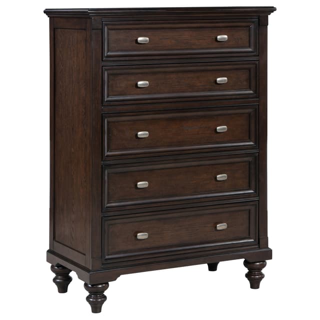 Andover 5-drawer Chest of Drawers Dark Oak — photo 1
