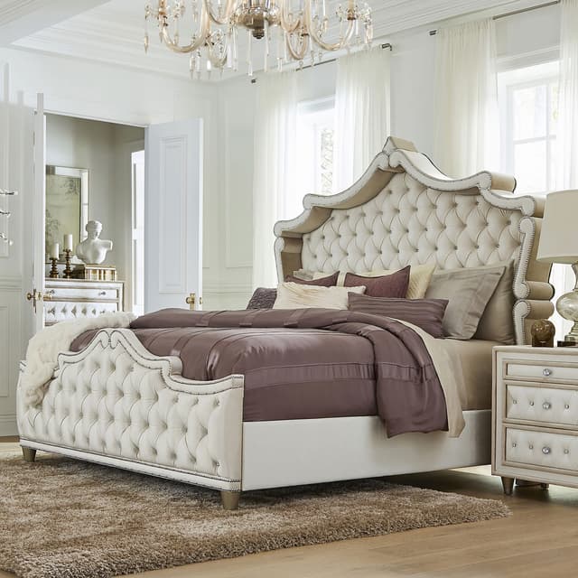 Antonella Upholstered Panel Bed — photo 2